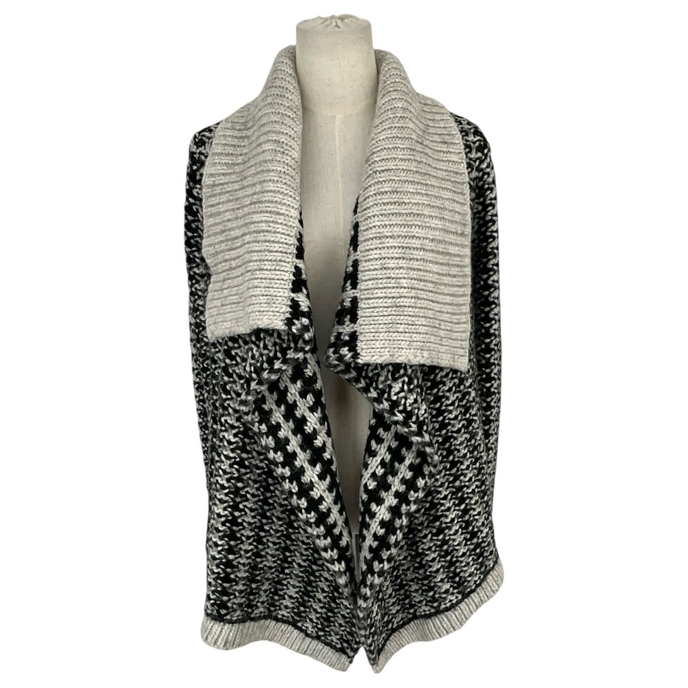 Loft Womens Alpaca Blend Chunky Knit Open Front Waterfall Cardigan Sweater Small